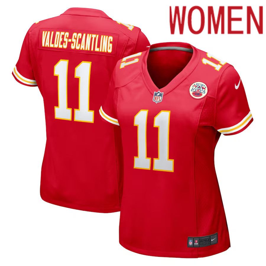 Women Kansas City Chiefs #11 Marquez Valdes-Scantling Nike Red Game NFL Jersey->women nfl jersey->Women Jersey